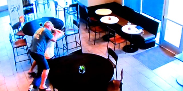 Cregg Jerri was caught on video interrupting a robbery at a Fresno, Calif., Starbucks.