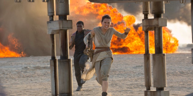 A scene from the film, "Star Wars: The Force Awakens," directed by J.J. Abrams.