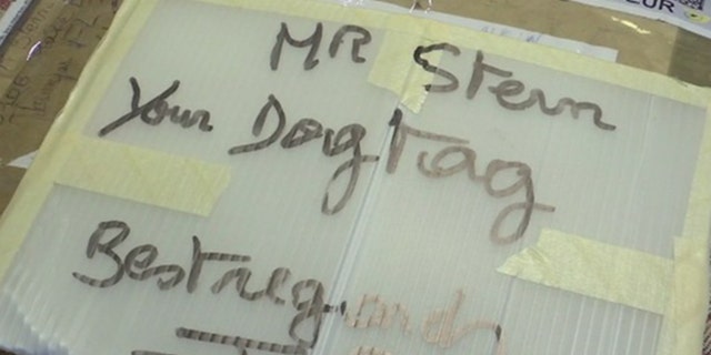 A collector of World War II artifacts in France mailed the lost dog tag to Boris Stern this week.