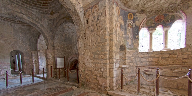 This file photo shows the interior of St. Nicholas Church in Demre, Turkey. Experts believe that the grave of St. Nicholas, the historical inspiration for Santa Claus, may be beneath the church.  