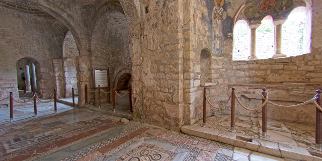 This file photo shows the interior of St. Nicholas Church in Demre, Turkey. Experts believe that the grave of St. Nicholas, the historical inspiration for Santa Claus, may be beneath the church.