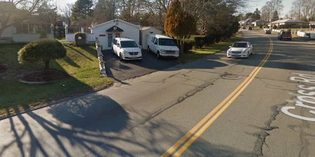 The car was taken from this garage, which faces Cross Road in Dartmouth.