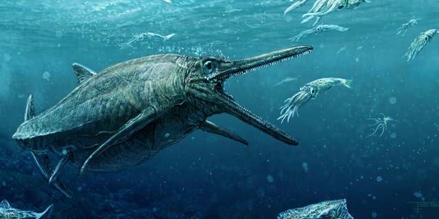 File photo: An artist's rendering of the ichthyosaur.