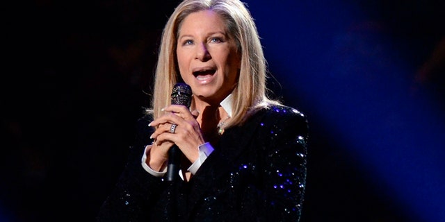 Barbra Streisand mocked Donald Trump at a Hillary Clinton fundraiser.