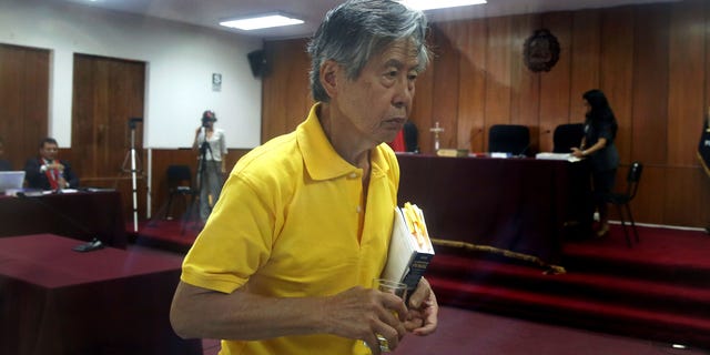 Jailed former President Alberto Fujimori on Thursday, March 13, 2014.