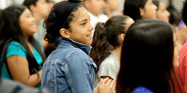 LOS ANGELES, CA - SEPTEMBER 26: Students from Dorris Place Elementary join songwriter Liz Rose with Country Music Hall of Fame and Museum and Education Through Music Los Angeles to rehearse for All for the Hall Los Angeles on September 26, 2016 in Los Angeles, California. (Photo by Mike Windle/Getty Images for Country Music Hall of Fame and Museum)