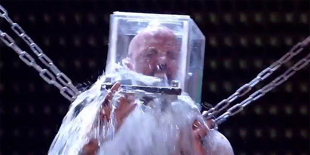 Matt Johnson struggled to escape from a box filled with water in a live episode of "Britain's Got Talent."