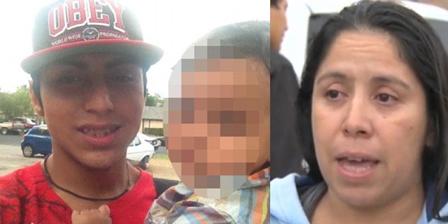 Adrian Alvarez shot himself Tuesday in Austin, Texas (left). His mother (right) Facebook/KVUE