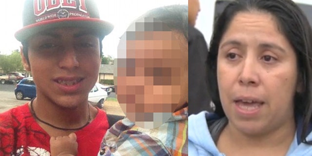 Adrian Alvarez shot himself Tuesday in Austin, Texas (left). His mother (right) Facebook/KVUE