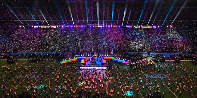 Feb 4, 2018; Minneapolis, MN, USA; Recording artist Justin Timberlake performs at halftime in Super Bowl LII between the Philadelphia Eagles and the New England Patriots at U.S. Bank Stadium. Mandatory Credit: Kirby Lee-USA TODAY Sports - 10588263