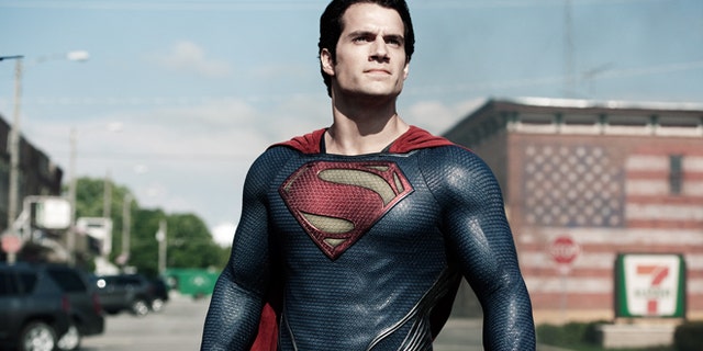 This film publicity image released by Warner Bros. Pictures shows Henry Cavill as Superman in "Man of Steel."