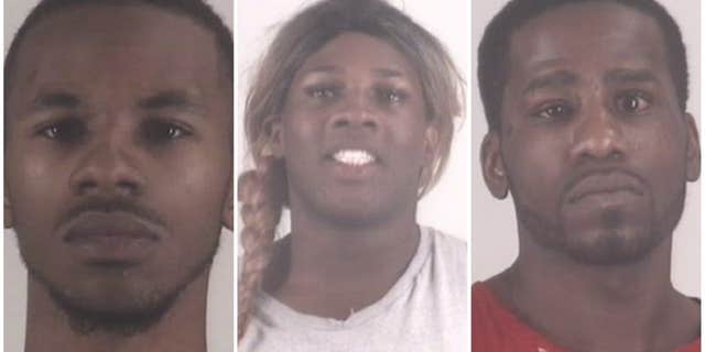 Dacion Steptoe, left, was killed by police, while suspects Timothy Huff, center, and Samuel Mayfield were apprehended, authorities say.