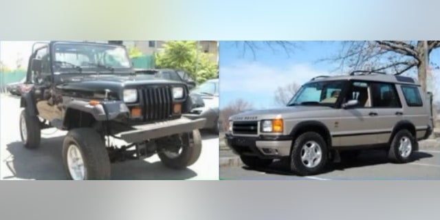 Police said the couple's Jeep Wrangler and Land Rover apparently fell down an embankment near Oso.