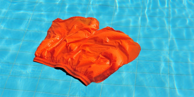 A man on vacation in Ibiza was pranked by his friends with dissolvable swim trunks.
