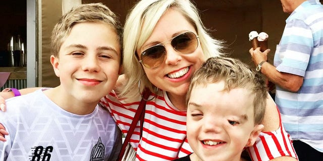 Mum Charlie Beswick, 38, with twins Harry Beswick (who has Goldenhar syndrome) and Oliver Beswick, 12. A mum has been left outraged after Instagram took down a photo of her son who has a facial deformity - after another user reported it to their content moderation team. See NTI story NTIFACE. Harry Beswick, 12, was born with Goldenhar syndrome, which means he has no left eye, eye socket, nostril or left ear. Mum-of-two Charlie Beswick, 38, posts pictures of Harry and his twin Oliver to 12,000 followers on her Instagram account called Our Altered Life. Harry has a prosthetic eye, but when Charlie, from Stoke-on-Trent, posted a picture of him without his eye in on Sunday (10/9), the picture was taken down two days later. Charlie complained about the decision on her Twitter account, which has been re-tweeted more than 46,000 times. After many people contacted Instagram to express outrage, the photo was restored at around 7pm on Tuesday (12/9).