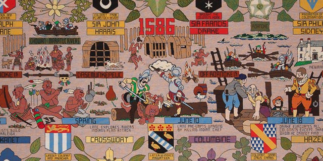 The New World Tapestry is slammed for being racist.