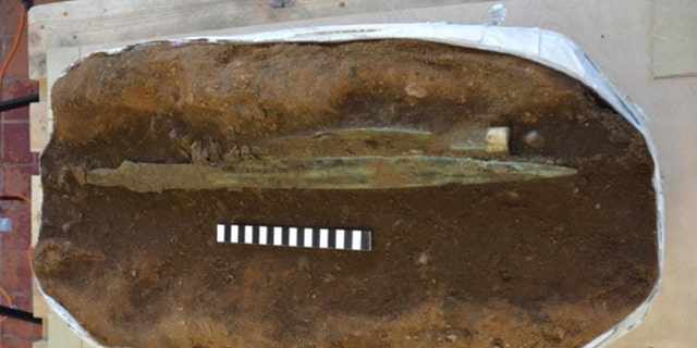 The Carnoustie Bronze Age sword (© GUARD Archaeology Ltd).