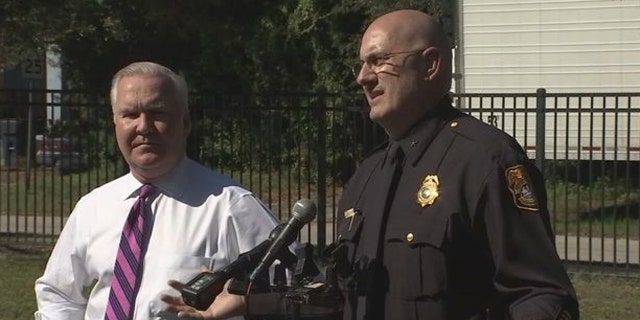 Tampa Mayor Bob Buckhorn, left, made the remarks to officers during a roll call with interim police Chief Brian Dugan.