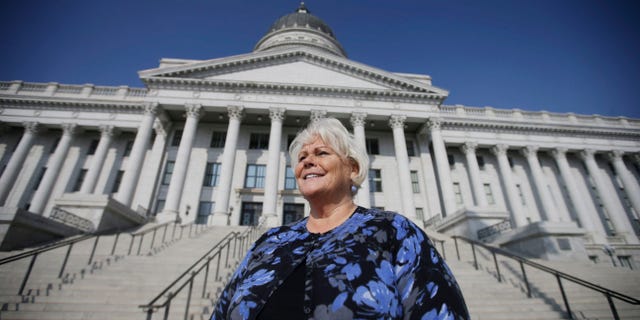 Utah Rep. Susan Duckworth, D-Magna, poses for a photograph at the Utah State Capitol Tuesday, Feb. 9, 2016, in Salt Lake City. Utah is one of the latest states to consider making tampons and other feminine hygiene products tax-free, diving into an international debate on whether women are penalized for their biology. Duckworth, said she wants feminine hygiene products tax-free because they are medically necessary items, but her bill would also cut taxes on adult incontinence products and childrens diapers. (AP Photo/Rick Bowmer)
