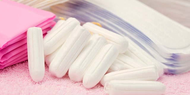 sanitary tampon and towel - beauty treatment