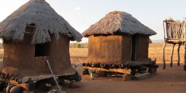 Grain bins much like these modern ones, photographed in southern Africa, were ritually burned down during Africa's Iron Age. The scorched ground beneath them conserved rare clues about the Earth's magnetic field.