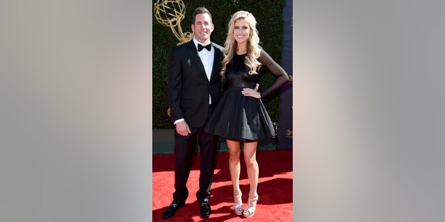 Tarek and Christina El Moussa arrive at the 44th annual Daytime Emmy Awards at the Pasadena Civic Center on Sunday, April 30, 2017, in Pasadena, Calif.