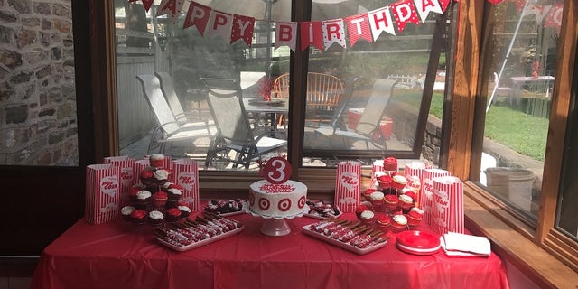 The party had Target-themed treats and decorations.