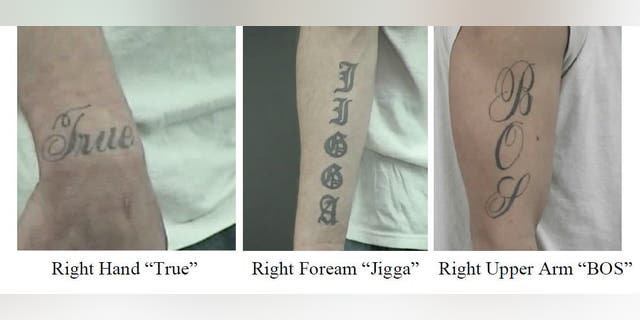 Investigators released new photos of Jakubowski's tattoos.