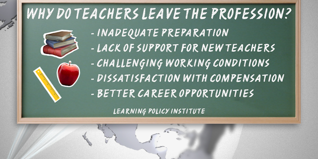 Data compiled by education think tank Learning Policy Institute show why U.S. teachers leave the profession.
