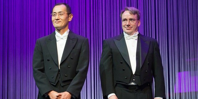 Shinya Yamanaka (left) and Linus Torvalds (right) shared this year's Millennium Technology Prize.