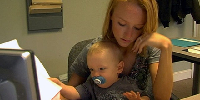 FILE: “Teen Mom" star Maci Bookout is shown with her son, Bentley, in this image released by MTV.