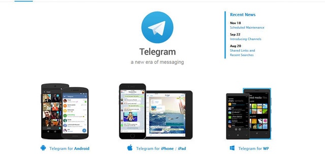 (Screenshot from www.telegram.org)