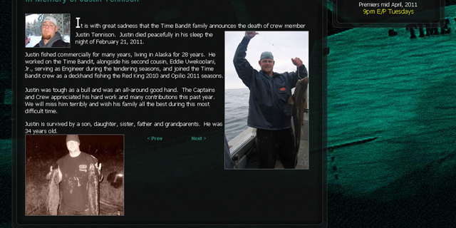 Justin Tennison remembered on the Time Bandit website. (Timebandit.tv)
