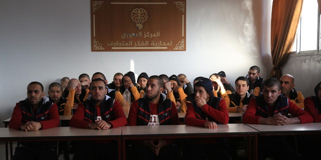 A group of participants at the Syrian Center for Anti-Extremist Ideology