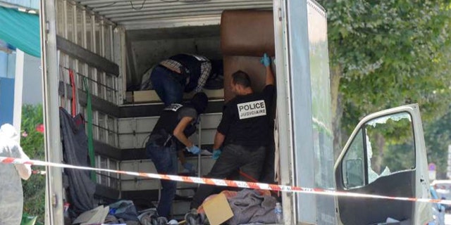 Police found weapons and documents in the truck.