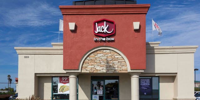SALINAS, CA/USA - APRIL 8, 2104: Jack in the Box Restaurant exterior. Jack in the Box is an American fast-food restaurant chain with 2,200 locations, primarily serving the West Coast of the United States.