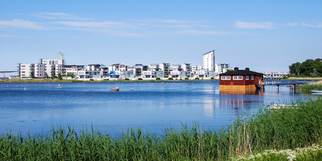 A modern part of the old town Kalmar in Sweden.