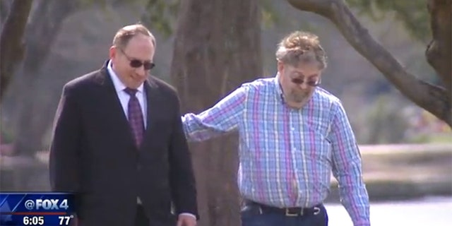 John Gambill (left) and Barry Giles (right) have accused a Texas newspaper of discrimination after an obituary was edited to eliminate their relationship.