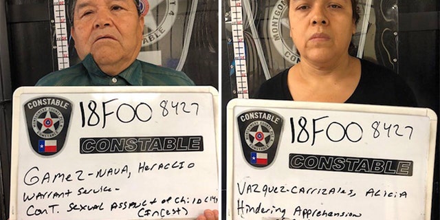 Mug shots for Haraclio Gamez-Nava, 64, and his wife Alicia Vazquez-Carrizales, 55.