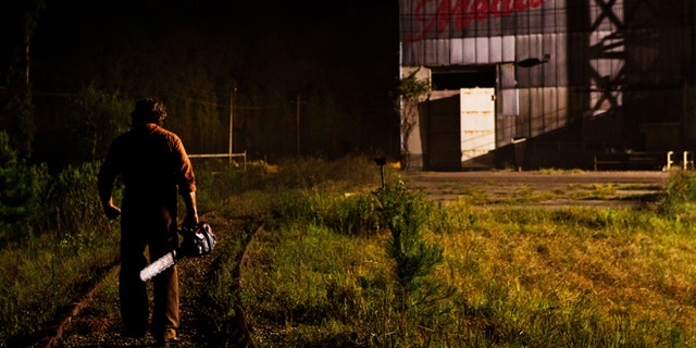 Jan. 4, 2013: This undated publicity film image from Lionsgate shows Dan Yeager starring as Leatherface in a scene from "Texas Chainsaw 3-D."