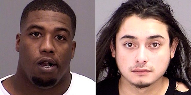 Zaycoven Henderson, left, and Terry Florez Jr. were arrested early Sunday.