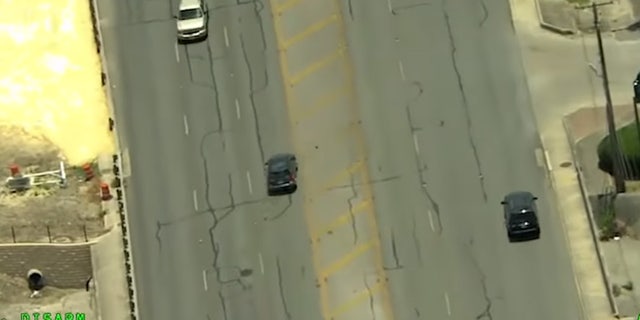 Video released by Texas police show the woman driving at a high rate of speed into oncoming traffic.