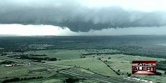 Sept. 8, 2010: A series of tornadoes spawned by the remnants of Tropical Storm Hermine are menacing the Dallas area but there are no immediate reports of damage.