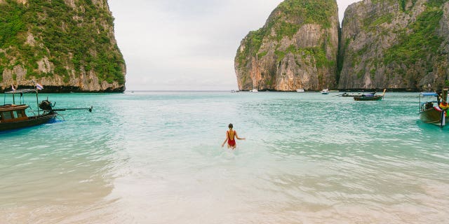 The Phi Phi islands have been popular with tourists since they were featured in Danny Boyle’s 2000 film "The Beach," but authorities say visitors are contributing to the damage of the coral reefs.