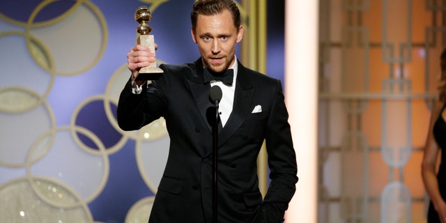 Tom Hiddleston won the award for best actor in a limited series or TV movie for "The Night Manager" at the 74th Annual Golden Globe Awards in 2017.