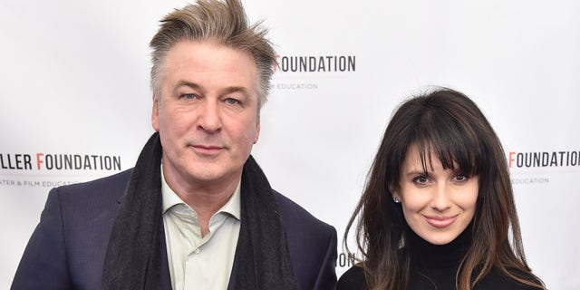 NEW YORK, NY - JANUARY 25: Alec Baldwin (L) and Hilaria Thomas attend Arthur Miller - One Night 100 Years Benefit at Lyceum Theatre on January 25, 2016 in New York City. (Photo by Michael Loccisano/Getty Images)