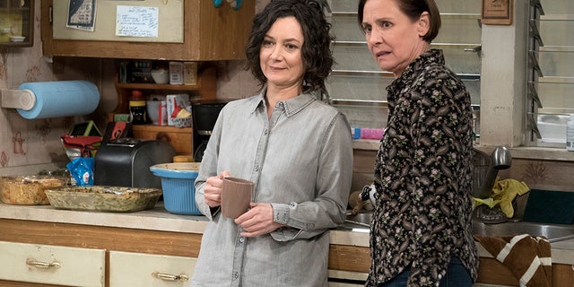 Sara Gilbert and Laurie Metcalf appear in "The Conners" premiere episode, "Keep on Truckin." According to ABC, in the Oct. 16 episode, a sudden turn of events forces the Conners to face the daily struggles of life in Lanford in a way they never have before.