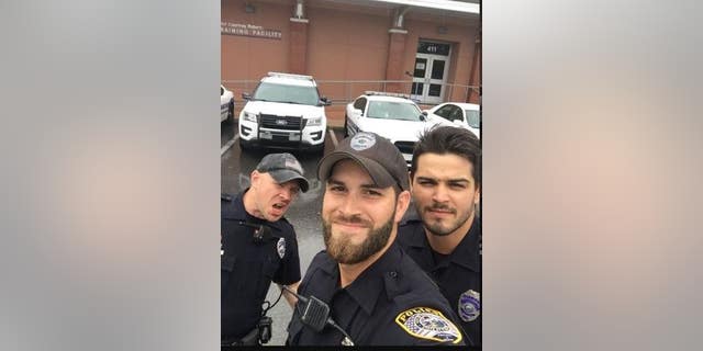 John Nordman, Michael Hamill and Daniel Rengering went viral after this photo was posted.