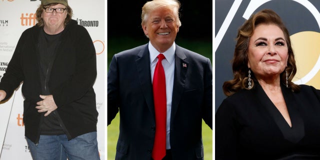 Director Michael Moore said he has been working on a project that involved President Trump and Roseanne Barr.