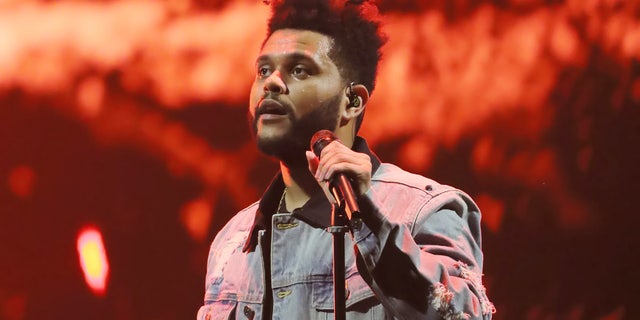 The Weeknd was almost hit by a falling piece of stage equipment during a performance in Mexico City.